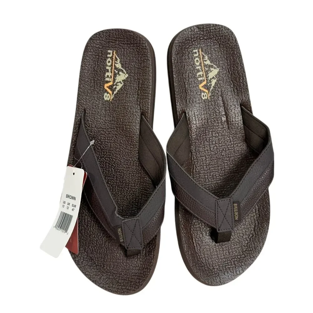 NORTIV 8 Men's Flip Flops Thong Sandals Comfortable Size 13 NEW # box 692